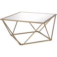 thumbnail image 1 of ACME Fogya Table Basse Carrée avec Base en Métal en Miroir et Or Champagne, 1 of 7