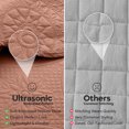 thumbnail image 6 of Ameha 3 Piece Reversible Quilt Set Ultra Soft Floral Coverlet Microfiber Bedding Set California King Peach All Season, 6 of 6