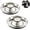 10.2in-2pcs, variant on Stainless Steel Puppy Weaning Bowls, Multi-Pet Whelping Feeding Pans for Puppies, Cats & Small Dogs, Shared Food and Water Feeder Dishes, 13.3 Inch - 2 Pack