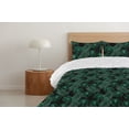 thumbnail image 4 of Ambesonne Tropical Down Alternative Quilt Comforter, Exotic Monstera Summer Art, Twin, Black and Hunter Green, 4 of 5