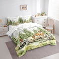 thumbnail image 2 of Manfei Kawaii Squirrel 7-Piece Twin Bedding,Cute Deer Bedding Comforter Set,Green,Reversible, 2 of 7