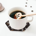 thumbnail image 4 of Kdxio Jumping Skull Funny Coasters,4 Pcs Leather Coasters,Housewarming Gifts,Protect Furniture from Water Marks Scratch and Damage, 4 of 6