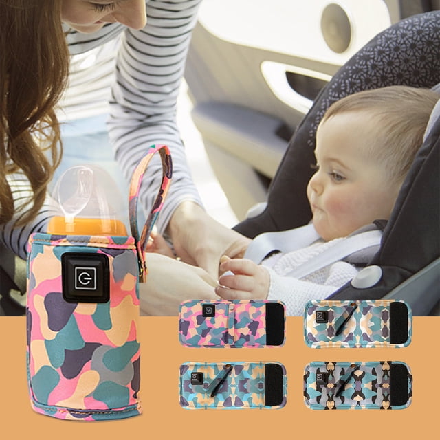 Xihbxyly Calentador Usb para Biberones, Control Inteligente de Temperatura, Funda Aislante Portátil, Carga Universal, Fácil de Transportar, Ideal para Viajes, Tamaño 30 X 13,5 Cm.