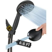 High  10 Setting Handheld Shower , 5" Detachable Showerhead  Built-in Power Wash to Clean Tub, Tile & Pets, 79" Extra Long Stainless  Hose, Adjustable Bracket - Oil Rubbed