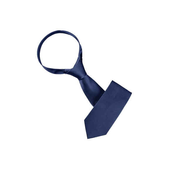 INSPIRE CHIC Men's Halloween Solid Color Formal Casual Party Wedding Self Tied Neckties Navy Blue