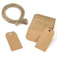 thumbnail image 1 of Paquete de 100 etiquetas de papel Kraft - Etiquetas colgantes con cordel de yute natural de 20 metros para regalos, bodas, día de San Valentín - 3 x 5 cm Sailing  Electrónica, 1 of 4