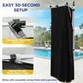 thumbnail image 7 of EAGLE PEAK Portable Privacy Tent Changing Room for Pop-up Canopy Fits Canopies with Cross Bars Outdoor Hanging Privacy Curtain, Black, 7 of 7