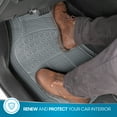 thumbnail image 2 of BDK 3-Piece Gray Rubber Floor Mats (Front + Rear), Heavy Duty Universal Fit Liners for Cars SUVs Trucks Vans, All Weather Protection Anti-Slip Nibs, Flexible Contours Fits Most Vehicles, 2 of 10