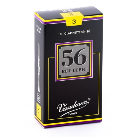 Vandoren Bb Clarinet 56 Rue Lepic Reeds Strength #3; Box of 10