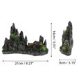 thumbnail image 2 of Unique Bargains Aquarium Landscape Mountain Decoration Artificial Aquatic Terrariums Stone Gray Green 5.51", 2 of 7