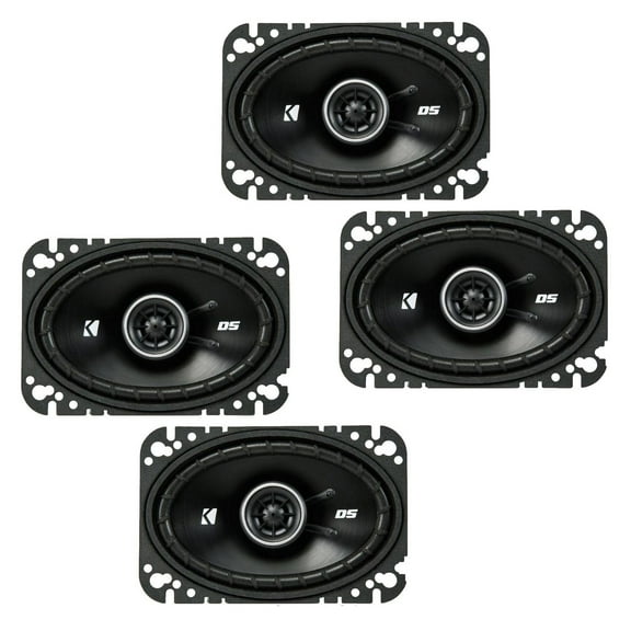 kicker dsc460 4x6-inch (100x160mm) coaxial speakers, 4-ohm bundle