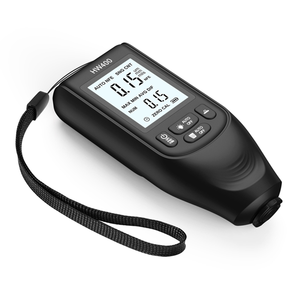Automatic HW400 Car Paint Thickness Gauge 0-2000UM Inspection Tools Tester Digital Car Paint Measuring Device Black