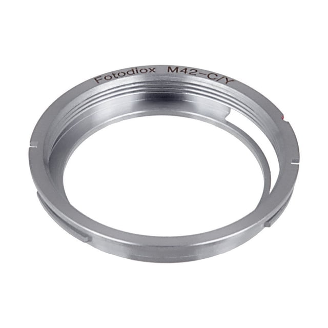 Fotodiox Pro Lens Mount Adapter - M42 Screw Mount SLR Lens to Contax Yashica (C/Y) 35mm SLR Camera Body