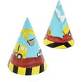 thumbnail image 4 of Construction Truck Birthday Party Cone Hats (5 x 7 in, 24 Pack) Blue, 4 of 6