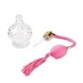 thumbnail image 2 of 1pc Alumina PVE Glass Light Luxury Retro Air Bag Perfume Bottle Transparent Glass Spray Bottle Hot Pink 31.5cm Capacity: 100ml(3.38fl. oz), 2 of 3