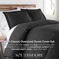 thumbnail image 5 of Southshore Fine Living, Inc. Premium Collection Oversized Duvet Cover Queen Bedding Set, Black, 5 of 9