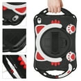 thumbnail image 2 of Kid-friendly Case for iPad 10th Gen 10.9" (2022), Rugged Silicone + PC Kickstand Hand/ Shoulder Strap Durable Protective Heavy Duty Protection Tablet Case for iPad 10th Gen 10.9" - Black, 2 of 9