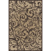 Radici Usa Pisa Area Rug 1845 Beige Swirls Curls 5' 3" x 7' 3" Rectangle