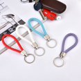 thumbnail image 4 of Llavero con cuerda de cuero, llavero tejido de PU, llavero colgante, llavero de coche, accesorios, bolso colgante, 4 of 6