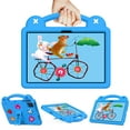 thumbnail image 4 of Allytechgroup Cute Kids for Walmart ONN 10.1 Tablet Cover Gen 4 2024 Tablet(Model:100135925), DIY Figures Design Kickstand EVA Lightweight Handle Case Shockproof Cover, Skyblue, 4 of 9