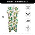 thumbnail image 6 of Xoenoiee Cactus Sunflower Flower Print Womens Swimsuit Coverup Bathing Suit Cover Up Beach Kimonos Skin Friendly Long Cardigan Open Front Swimwear, 6 of 7