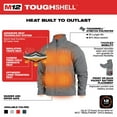 thumbnail image 4 of Milwaukee 204G-212X M12 TOUGHSHELL Lithium-Ion Cordless Heated Jacket (3 Ah) - 2XL, Gray, 4 of 12