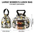 thumbnail image 5 of Pioneer Flower Floral Print Pattern Drawstring Lunch Bag Women - Drawstring Lunch Bag Insulated for Work Office - Stain-Resistant Large Lunchbags for Women with Multi-Pockets, 5 of 6
