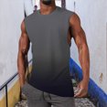 thumbnail image 2 of NOLDARES Men's Relaxed Fit Crew Neck Tank Tops Sleeveless Muscle Tees for Bodybuilding Beach Casual(Grey,L), 2 of 4