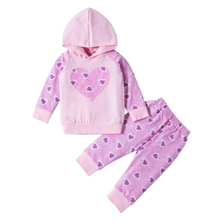 

Qufokar 18 To 24 Month Girl Clothes Girls Pants Size 14 Valentine S Sleeve Trousers Day Girls Baby Long Top Cartoon Set Pullover Girls Outfits&Set