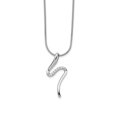 thumbnail image 1 of 925 Sterling Silver 18 Inch Diamond S Necklace 2 Extender Pendant Charm Fancy, 1 of 6