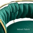 thumbnail image 5 of UIXE 360° Swivel Bar Stools Velvet Upholstered Adjustable Bar Chairs Set of 2 with Back & Footrest for Home and Kitchen, Dark Green, 5 of 6