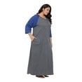 thumbnail image 4 of Oussum Women Nightdress Loungewear Long Sleeve Sleepwear Dress with Pockets, 4 of 8