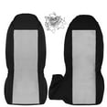 thumbnail image 2 of 2pcs/Set Fit for Ford Ranger 60/40 Highback 2004-2012, Car Pickup Truck Front Seat Covers Center (Console armrest Cover Not Included), Black+Light Gray, 2 of 11