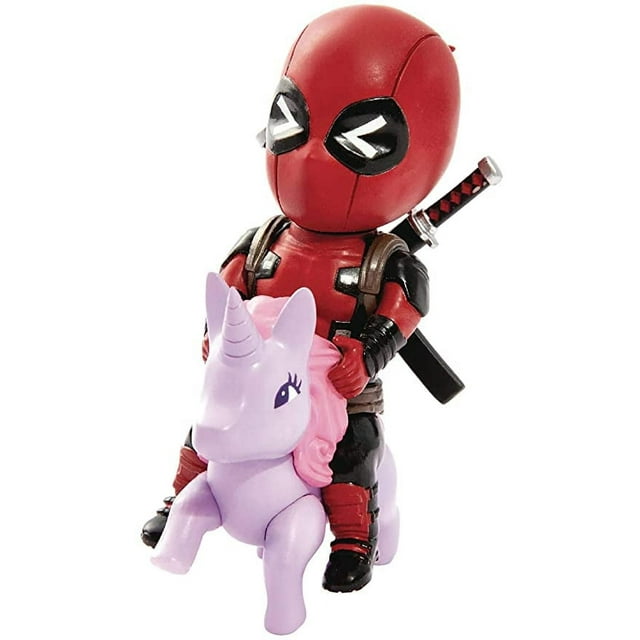 Figura de acción de Deadpool Pony Mini Egg Attack de Marvel Comics, modelo de personaje, estatua coleccionable, juguetes, figuras de PVC, adornos de escritorio, regalos divertidos para adultos, niños,