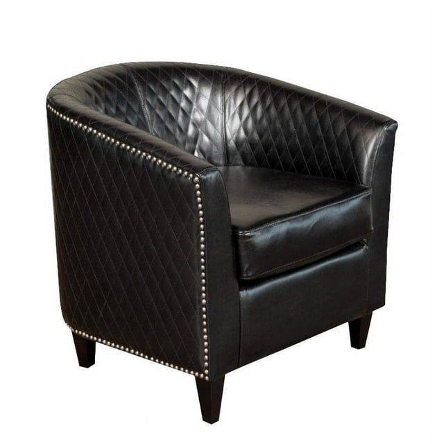 Noble House Chaise de Salon en Cuir en Noir