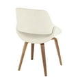 thumbnail image 4 of Fabrico Mid-Century Modern Dining/Accent Chair in Walnut and Cream Noise Fabric by LumiSource - Set of 2, 4 of 7