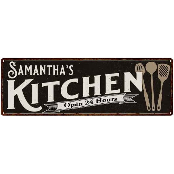 Samantha's Kitchen Sign Chic Wall Decor Gift Mom 6x18 106180014180