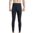 thumbnail image 2 of FRSASU Men's thermal Compression Pants Fleece Lined Sports Tights Cold Weather Baselayer Winter Gear Navy, 2 of 5