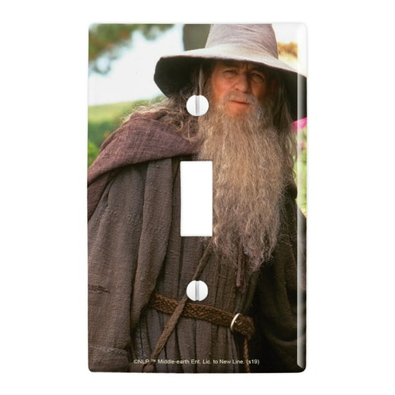 The Lord of the Rings Gandalf the Grey Character Plastic Wall Decor Toggle Light Switch Plate Cover