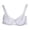 White, variant on Women V Neck Adjustable Straps Underwire Floral Lace Bra, 36, White