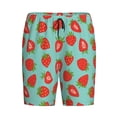 thumbnail image 4 of Wukai Hand Drawn Strawberry Men’s Short Pajama Pants With Pockets Soft Sleep Pj Shorts for Men-XX-Large, 4 of 6