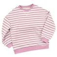 thumbnail image 2 of Chandails à Capuchon & Chandails en Molleton pour Filles 2025 Chandail à Rayures Col Rond Manches Longues Décontracté Ample Classique pour Adolescentes, 2 of 7