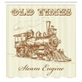 thumbnail image 3 of Ambesonne Steam Engine Shower Curtain, Old Vintage Train, 69"Wx84"L, Ivory Pale Caramel, 3 of 5