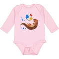 thumbnail image 3 of Inktastic Cute Otter and Beachball Boys or Girls Long Sleeve Baby Bodysuit, 3 of 5