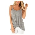 thumbnail image 2 of Wiyuqeen Womens V Neck Spaghetti Strap Shirts for Women 2024 Trendy Plain Solid color Tank Tops Dressy Casual Camisole Blouses Sleeveless Loose Cami Basic Tank Shirt, 2 of 8