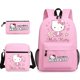 thumbnail image 1 of Hello Kitty-mochila de viaje para niños y niñas, bolso de hombro para bolígrafos, Kawaii, 3 piezas, 1 of 1