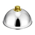 thumbnail image 2 of Plato de campana de acero inoxidable con tapa abovedada, dorado, pequeño Oro pequeño, 2 of 8