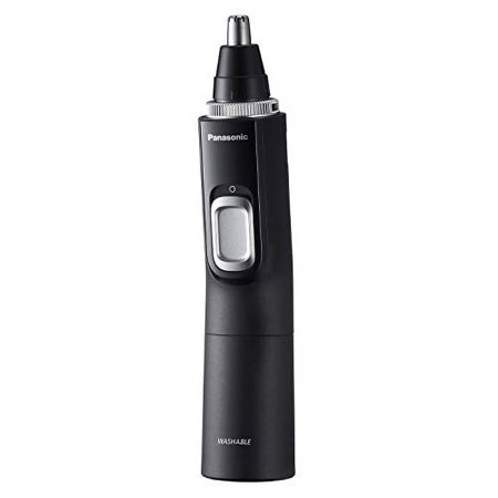 Panasonic ER-GN70-K Men's Ear and Nose Hair Trimmer with Vacuum Cleaning System - Wet/Dry - Black/Silver