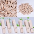 thumbnail image 2 of Farfi 50Pcs Wooden Mini Unpainted Note Photo Clip Peg Clothespin DIY Party Supplies (50pcs), 2 of 5