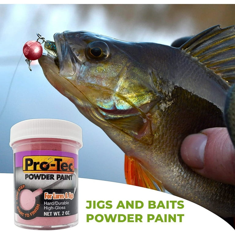 Welch Products 3 Packs of 2oz Pro-Tec Jigs and Lures Powder Paints, Jig Head Fishing Paint, Fishing Lure Paint - High Gloss Powder Coating Paint, Pink